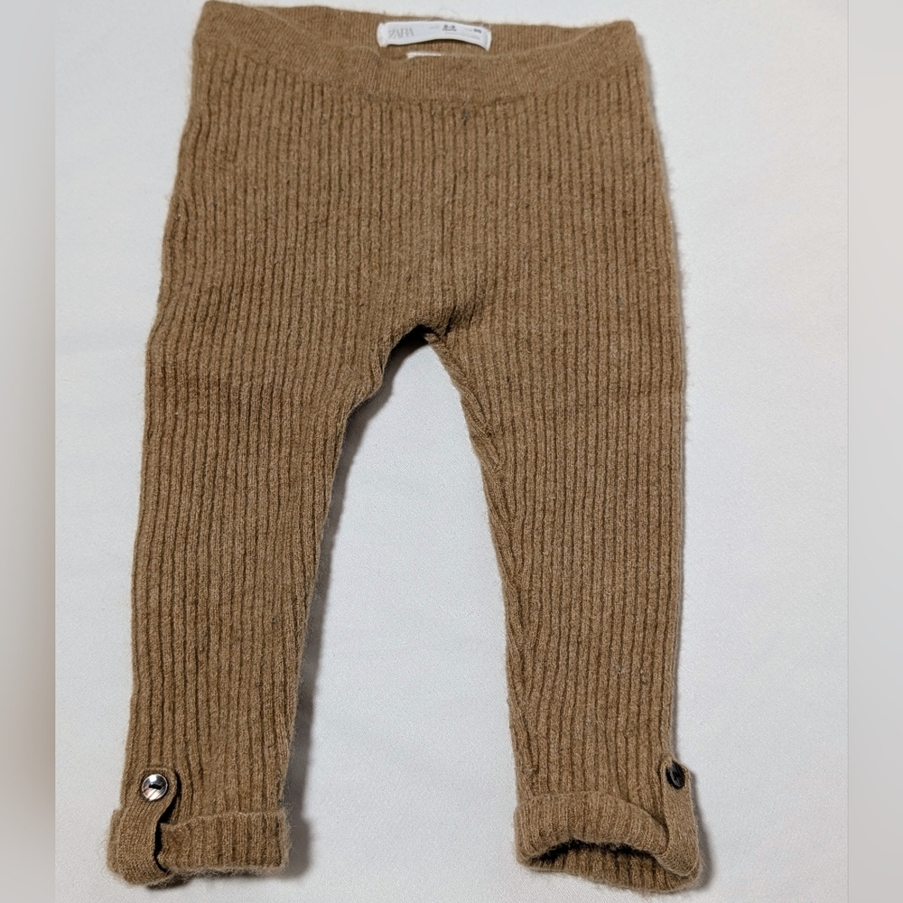 Zara Toddler Cashmere Knit Sweater & Pants Set 2-3 Years Pink Tan - Picture 6 of 10